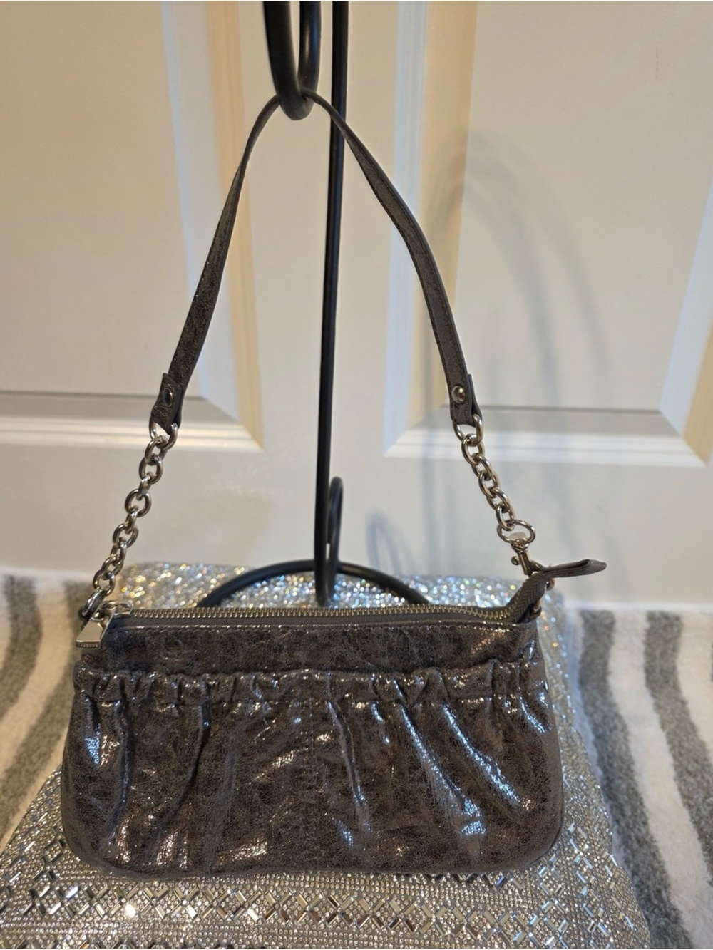 Express Metallic Gray Women’s Wristlet